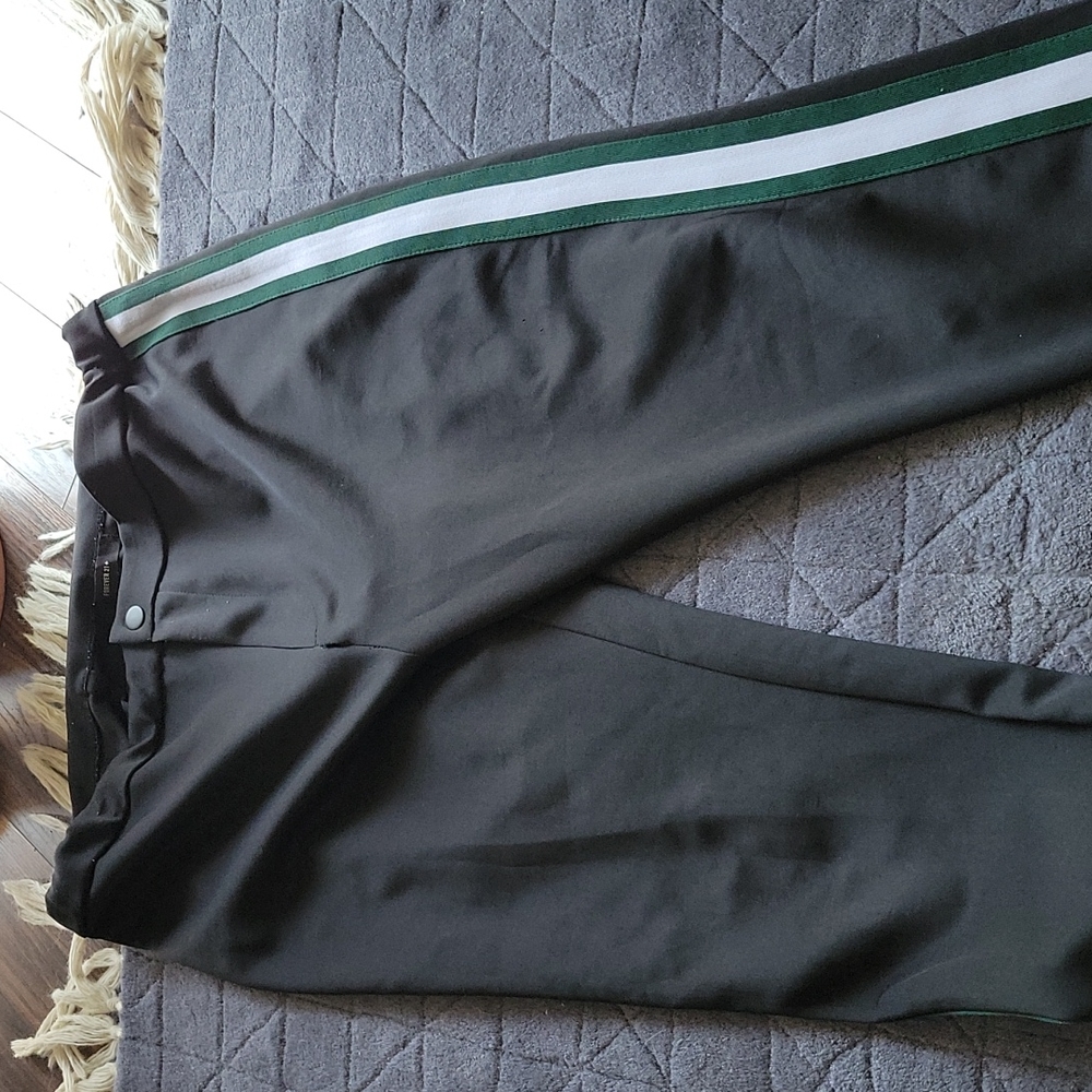 Black pants with pinstripe